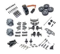 BritBolt 18 Pack Metal Moverging Gear Box Servro Link Compatible avec RC Car Models 1 28 284131 K969 K979 K989 K999 P929 P939 Remplacement du marché secondaire(Dark Grey)