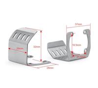 BritBolt 1pair en Acier en Acier Armure d'essieu Plaque de dérapage de Mise à Niveau Compatible avec Le modèle de Voiture Crawler RC à échelle 1/10 Modèle II 90046