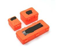 BritBolt 3PCS 1 10 échelle RC ACCESSOIRATION ACCESSORIE Plastique Boîte de Rangement d'armes en Plastique Compatible avec CC01 D110 90046RC MODÈLES DE MODÈLES(Orange)