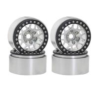BritBolt 4pcs 1,9 Pouce moyeu de Jante à Roue Perle en métal pour 1 10 échelle Crawler Compatible avec Le modèle AXI03007 Yikong(Silver)