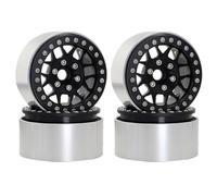 BritBolt 4pcs 1,9 Pouce moyeu de Jante à Roue Perle en métal pour 1 10 échelle Crawler Compatible avec Le modèle AXI03007 Yikong(Black)