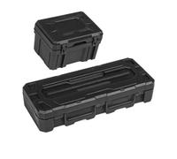 BritBolt Boîte de Rangement en Plastique 2PCS pour 1 10 échelles RC Crawler Car Accessoires compatibles avec l'outil de décoration des modèles 90046 TRX6 Yikong(Black)