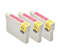 BritBolt Compatible avec T0801 T0802 T0803 T0804 T0805 T0806 Cartouche à Encre Couleur d'ajustement Universelle pour Le Stylet Photo R265 RX610 Modèles d'imprimante Remplacement Tiers(3pcs Magenta)