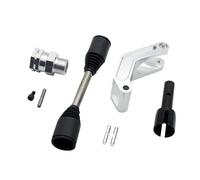 BritBolt de Roue arrière Hex Hex 24 mm avec Arbre d'entraînement de 9 mm et Arbre de Tasse d'essieu en métal Compatible avec 1 5 Voitures RC comme i rofun rovan km 5b 5T 5T(Black Silver 1PCS)