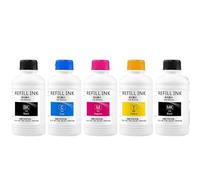 BritBolt Ensemble de 250 ML de 5 Couleurs compatibles avec l'encre pigmentée PFI-120 pour TM200 TM205 TM300 TM305 200 205 300 305 encres universelles 5 Couleurs BK C M Y MBK