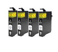 BritBolt Jeu de 4 Cartouches d'encre T0711 T0712 T0713 T0714, Compatible avec Stylet DX4000 DX4050 DX4400 DX5000 DX4450 DX5050 DX6000 DX6050 SX110 SX215(4 Black)