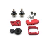 BritBolt RC Car Metal Metgrade Parts Set Compatible avec 144010 144002-01 124016 124017 124018 124019 MODÈLES Accessoires DE REMPLACE(Red)