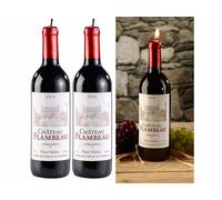 Britesta 2 bougies décoratives design bouteille de vin - Grand modèle