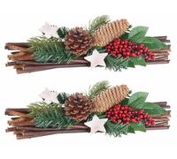 Britesta : 2 décorations de Noël naturelle 30 cm faite main G