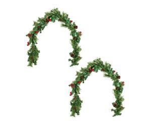 Britesta 2 guirlandes de sapin décoratives 180 cm avec véritables pommes de pin