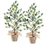 Britesta 2 sapins artificiels enneigés en Pot - 70 cm