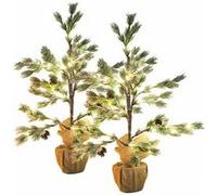 Britesta 2 sapins artificiels enneigés en Pot - 70 cm