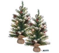 Britesta 2 sapins de Noël avec guirlande - 30 LED - 60 cm