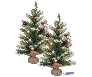 Britesta 2 sapins de Noël avec guirlande - 30 LED - 60 cm