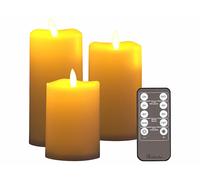 Britesta : 3 bougies LED blanc chaud télécommandées avec luminosité variable et minuterie Blanc G