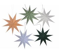 Britesta 5 étoiles pliables en papier Ø 30 cm multicolores