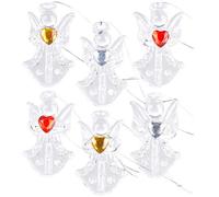 Britesta 6 anges décoratifs en verre à suspendre avec cœurs colorés