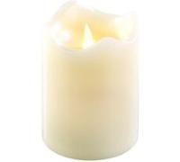 : Bougie en cire véritable avec flamme LED mobile, 90 x 130 mm, taille M