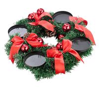 Britesta Couronne de l'Avent avec ornements rouges