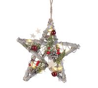 Britesta Étoile lumineuse sans fil en bois avec pommes de pin