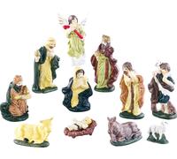 Britesta Lot de 11 figurines pour crèche de Noël en porcelaine peintes à la main
