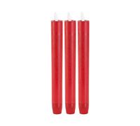 Lot de 3 chandelles à LED avec flamme vacillante et télécommande - Rouge Rouge G