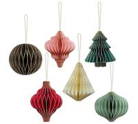 Britesta Lot de 6 décorations de Noël à suspendre en papier 3D