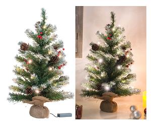 Britesta Sapin artificiel 60 cm avec guirlande 30 LED intégrée