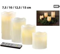 Britesta Set de 4 bougies LED en cire véritable - Blanc