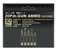 Afv Club 35158 British 20-Pdr Brass Ammunition 1:35