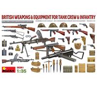 British Armes & Equipment Pour Réservoir Crew & Infantry 1:3 5 Plastic Model Kit
