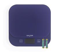 British Bakes Digitale Küchenwaage ¿ Hohe Kapazität Von 10 Kg,Misst Flüssigkeiten,Wasserdicht,Zuwiegefunktion,Glasplattform,1g Präzision,Lila