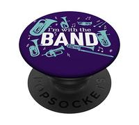 British Brass Band Humour ou Blague Fierté Brass Band Drôle PopSockets PopGrip Adhésif