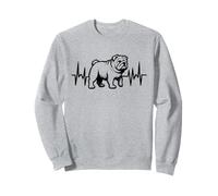 British Bulldog Heartbeat - Vintage Bulldog Lover Sweatshirt