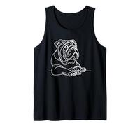 British Bulldog Line Art - Minimaliste Bulldog Amoureux des chiens Débardeur