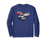 British Classic Cars - Collection Mini Rouge, Blanc et Bleu Manche Longue