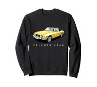 British Classic Sports Cars - Cerf Triumph Jaune Sweatshirt