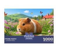 British Cochon d'Guinée1000 Pièces PuzzleAnimaux Assorties, pour Adultes Et Enfants À Partir De 12 Ans Jeu D'Intelligence Parfaitpourla Détente Del'art DeLaDécoRation 38x26cm/1000pcs
