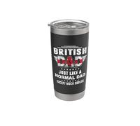 British Dad Just Like A Normal Dad For Daddy Fathers Day Gobelet isotherme en acier inoxydable double paroi
