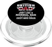 British Dad Just Like A Normal Dad for Daddy Fathers Day PopSockets PopGrip pour MagSafe