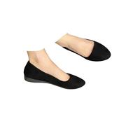 British Design Ballerines à bout fermé | Texture en daim antidérapant | Chaussures de travail respirantes pour femme | Chaussures plates formelles avec soutien de la voûte plantaire, Noir , 39 EU