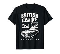 British design Icons T-Shirt Homme Voiture Triumph TR6 Noir Small Classique Manche courte Unisex
