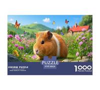 British Guinea Cochon 1000 Pièces Puzzle pour Adultes Enfants, Défi Jouets, Cadeau, Stimulant, Jeux Éduchatif, Qualité Premium 38x26cm/1000pcs