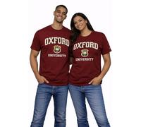 British Heritage Brands Unisex Oxford University Applique Embroidered T Shirt Maroon M