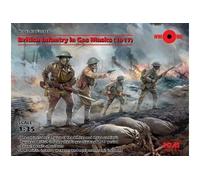 ICM - 35703 - Figurines 1:35 - Infanterie britannique en masques à gaz (1917) - 4 figurines - Neuf
