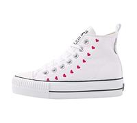 British Knights Baskets Kaya Mid pour Femme, Cœurs Blancs, 40 EU