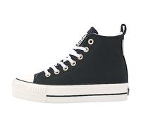 British Knights Femme Kaya Mid Basket, Noir et Blanc crème, 36 EU