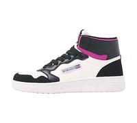 British Knights Femme Noors Mid Basket, Noir, Blanc, Rose, 37 EU