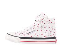 British Knights Garçon Fille Dee Basket, Points Blancs, cœurs Rouges, 25 EU