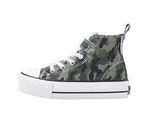 British Knights Garçon Fille Kaya Mid Basket, Grün Camouflage Leopard, 30 EU